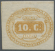 ** Italien - Portomarken: 1863, 10 C Yellow Mint Never Hinged, Signed And Cert. Carraro, Mi * Already 2 - Strafport