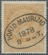 O Italien - Verrechnungsmarken: 1874, König Viktor Emanuel II. 10 C. Braungelb Mit Klaren Ovalstempel - Fiscaux