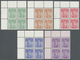 ** Italien - Alliierte Militärregierung - Campione: 1944, Complete Set Corner Margin Block Of Four Mint - Non Classés