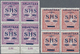 **/ Jugoslawien: 1916, 10 F Violet And 15 F Violet, Always In Mint Never Hinged Block Of Four With Overp - Lettres & Documents