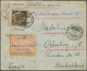 Br Lettland: 1924, 1lat Brown, Single Franking On Insured Letter 21fr./19gr. From "RESEKNE B 8.4.24" (H - Letland