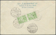 Br Lettland: 1928, Attractive Franking On Front/on Reverse (25s. + 35s. Natural Paper Fold) Of Register - Letland