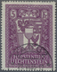 O Liechtenstein: 1935, Freimarke 5 Fr Schwarzrotviolett, Zentriertes Luxus-Stück, Glasklar Gestempelt - Lettres & Documents