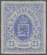 * Luxemburg: 1865, 25 C. Blue, Perfectly Rouletted Unused Stamp With Original Gum, Sign. Mi 1.400, - € - Autres & Non Classés