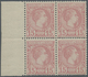 ** Monaco: 1885, 15 C Rose In Block Of Four With Left Margin, Mint Never Hinged, Mi. Ca. 2.800.- - Neufs