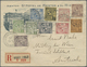 Br Monaco: 1891/1901, Albert I., 1c. To 5fr., Attractive Franking Of Ten Values On Registered Hotel Cov - Neufs