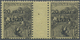 ** Monaco: 1920, 20 Mars On 1 Fr Gutter Pair, Mint Never Hinged - Ongebruikt