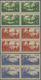 ** Monaco: 1937, 50 C+50 C To 5 Fr+5 Fr Complete In Block Of Four, Mint Never Hinged, Mi 880.- - Neufs