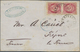 Br Norwegen: 1872/77, Zwei Briefe Aus Gleicher Korrespondenz Mit Je Einem Paar Posthorn-Ausgabe 3 Sk Bz - Neufs