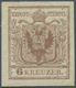 * Österreich: 1850/54: Wappenzeichnung 6 Kreuzer Rostbraun, Handpapier Type I C, In Der Für Diese Type - Neufs