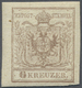 ** Österreich: 1850/54, 6 Kr. Graubraun, Maschinenpapier Type III, Postfrisch, Laut Fotoattest Dr. Ferc - Nuovi