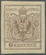 * Österreich: 1850/54: 6 Kreuzer Rosabraun, Maschinenpapier Type III, Ungebraucht. Laut Dr. Ferchenbau - Neufs