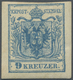 * Österreich: 1850/54: 9 Kreuzer Blau, Maschinenpapier Type III A, Mit Dem Für Diese Type Charakterist - Unused Stamps