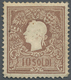 * Österreich - Lombardei Und Venetien: 1858/59: Kaiser Franz Josef, 10 Soldi Lilabraun, Volles Origina - Lombardo-Vénétie