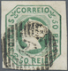 O Portugal: 1853, Queen Maria II. 50 R. Blue Green, Good To Wide Margin All Around, Used With Numeral, - Lettres & Documents