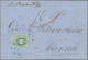 Br Rumänien: 1868, Austrian Danube Steamship Company, 10kr. Green, Type I, On Lettersheet From Sistov T - Brieven En Documenten