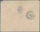 Br Rumänien: 1889, Two 5 B. Green (one Stamp Corner Defect) 3 B. Violet And 15 B. Bworn On Cover Tied B - Lettres & Documents