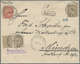 Br Rumänien: 1893, Horizontal Pair And Single 15 B. Olivebrown And 10 B. Red On Registered Cover Tied B - Lettres & Documents