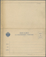 GA Russland - Ganzsachen: 1890 (ca.) Essay Für Antwortkartenbrief Ohne Werteindruck, Blaue Größere Schr - Postwaardestukken