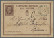 GA San Marino - Ganzsachen: 1879: Italian Postal Stationery 10 Centesimi Brown Used In SAN MARINO With - Postwaardestukken