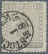 O Schweden: 1855, 6 Sk. Grey, Single Stamp, Used, Not Repaired, Fine With Certificate Roumet "genuine - Neufs