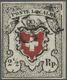 O Schweiz: 1850, 2 1/2 Rp. "Poste Locale" Mit Kreuzeinfassung, Grauschwarz/dunkelorangerot, Allseits V - Neufs