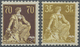 **/(*) Schweiz: 1908 Helvetia 70 Rp. Dunkelbraun/gelb Tadellos Postfrisch, Signiert Sorani, Und Dazu Eine 3 - Neufs