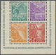 ** Schweiz: 1934 NABA-Block Ohne Oberrand, Postfrisch, Oberes Markenpaar Und Blockrand Mit Min. Einschr - Neufs