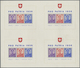 ** Schweiz: 1936, Pro Partria 'Freiburger Senn' Blockausgabe Im Kompletten Großbogen Mit 4 Blocks, Post - Ongebruikt