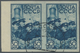 O Sowjetunion: 1938, 50 K Expedition North Pole 1 (SP1) Imperforated Horizontal Pair Used, Mi. Unknown - Brieven En Documenten