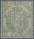 (*) Spanien: 1854, 2 Cuartos Green On Thin White Paper With Wide Margins All Around, Unused Without Gum - Oblitérés