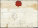Br Spanien: 1870, Hispania 3x 50 M Blue, 100 M Red-brown (round Corner) And 200 M Brown On Folded Envel - Gebruikt
