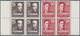 ** Spanien: 1947. Complete Airmail Set 25p Falla And 50p Zuloaga In Margin Blocks Of 4. Mint, NH. (Sc # - Gebruikt