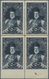 **/* Türkei: 1916, 50 Pia. Deep Blue Block Of Four Showing Variety Imperf At Bottom Margin, Bottom Stamps - Lettres & Documents