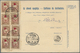 Br Türkei: 1917, 5 Pia. Brown, Two Blocks Of 4 As Delivery Charge, Tied By Cds. "MOUSSOUL 14.1." To Rev - Brieven En Documenten