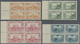 ** Türkei: 1920, Complete Set Of Second London Printing Mint Never Hinged In Blocks Of Four With SPECIM - Lettres & Documents