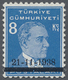 ** Türkei: 1938, 8 Krs. Light Blue Atatürk Mourning Issue, Mint Never Hinged, Very Fine And Rare Stamp, - Brieven En Documenten