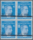 ** Türkei: 1938, 8 Krs. Light Blue Atatürk Mourning Issue Block Of Four, Mint Never Hinged, Very Fine R - Lettres & Documents