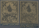 (*) Türkei - Portomarken: 1863, Postage Due 1pi Black On Brown, Mint No Gum Two Stamps Showing Shades, F - Timbres-taxe