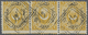 O Türkei - Stempel: 1869, 1 Ghr. Yellow In Superb Stripe Of Three With 3x Ideal Clear Boxed "VAPUR" (P - Other & Unclassified