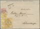 Br Ungarn: 1871/1874, 2 K Yellow Block Of Three And Two Single Stamps With Additional Franking 5 K Rose - Brieven En Documenten