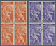 Delcampe - O/ Vatikan: 1935, International Jurist Congress 5 C. - 1,25 L., Complette Set With 6 Blocks Of 4, Used, - Brieven En Documenten