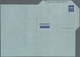 GA Vatikan - Ganzsachen: 1952, Aerogramme Of The Vatican L. 80 "AEROGRAMMA" Blue, Unused. Unlisted Vari - Entiers Postaux