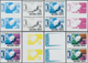 ** Vereinte Nationen - Genf: 1975. Progressive Proof (8 Phases) In Vertical Pairs For The 90c Value Of - Unused Stamps