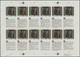 ** Vereinte Nationen - Genf: 1991. Imperforate Pane Of 12 + 12 Se-tenant Labels For The 90c Value Of Th - Unused Stamps