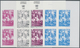 ** Vereinte Nationen - Wien: 1993. Progressive Proof (7 Phases) In Corner Blocks Of 4  For The 5.5s Val - Ongebruikt