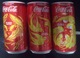 A Full Set Of 03 Different Vietnam Viet Nam Coca Cola 250ml Cans NEW YEAR 2018 / Opened By 2 Holes For Each Can - Cannettes