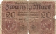 DARLEHENSKASSENSCHEIN ( Billet De Pret D'etat 1914-1922 ). 20 ZWANZIG MARK .  20-2-1918 . N° K.5336108 . 2 SCANES - Administration De La Dette