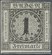 (*) Baden - Marken Und Briefe: 1853, Ziffernausgabe 1 Kr. Schwarz Auf Weiß, Ungebraucht Mit Neugummi, Fa - Andere & Zonder Classificatie