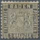 (*) Baden - Marken Und Briefe: 1862, Wappen Gestreifter Hintergrund 1 Kr. Grauschwarz, Ungebraucht Mit G - Andere & Zonder Classificatie